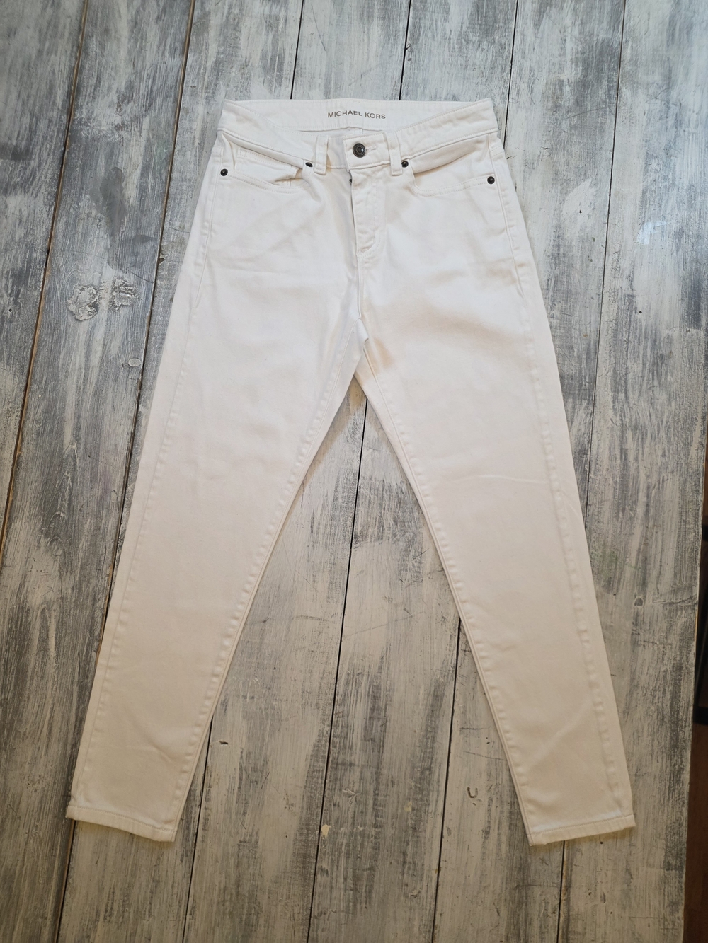 Michael Kors Women's White  High-Rise Skinny Jeans sz 6